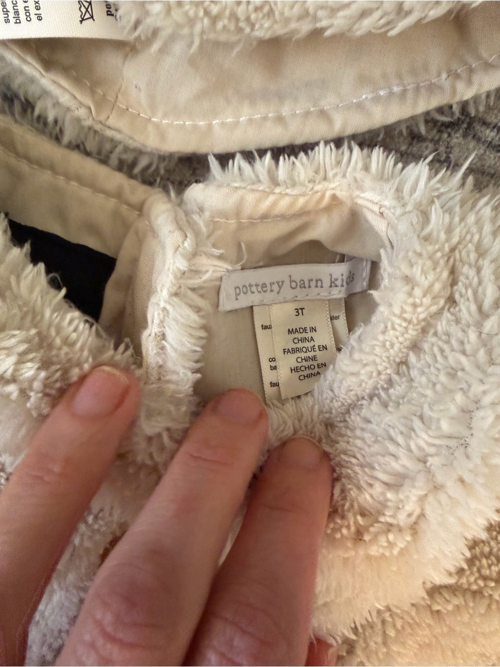 Pottery Barn Kids Cream Lamb Costume with Gold Crown - Picture 5 of 6